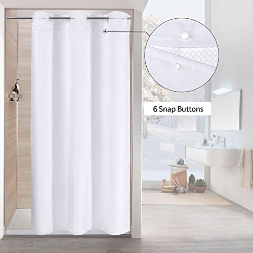 MitoVilla White Waffle Shower Curtain 36x74