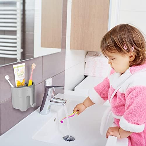 RyanLemon Elephant Toothbrush Holder for Kids Grey