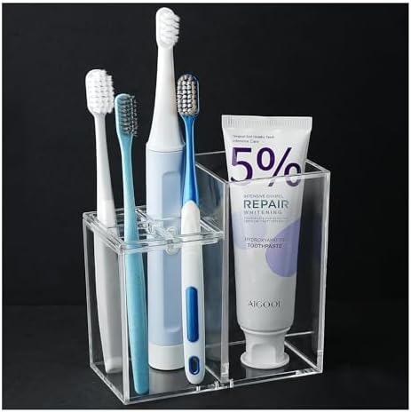 Clear Acrylic Toothbrush Holder with 5 Slots