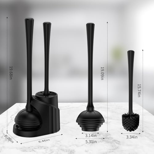 Lanburch 2 in 1 Toilet Brush and Plunger Set