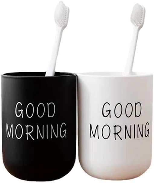 JinRu BaoHua 2pcs Toothbrush Holder Cups
