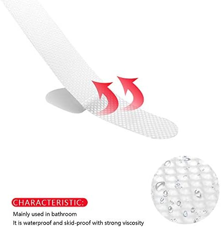 XURI Non-Slip Bathtub Stickers 12PCS Clear Safety Strips 1