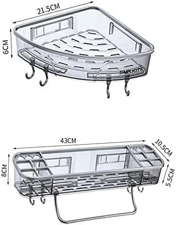 TYZK Corner Shower Shelf with Towel Bar Organizer