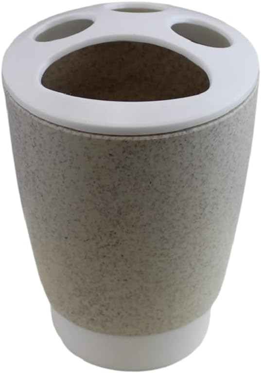 4 Piece Bathroom Accessories Set - Sandstone Beige