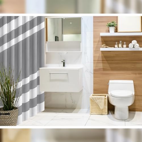 Tranqun Boho Farmhouse Shower Curtain Set with Tassel and Clear Liner
