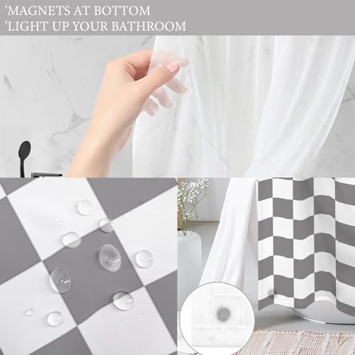 Tititex Luxury Snap-In Liner Shower Curtain Set
