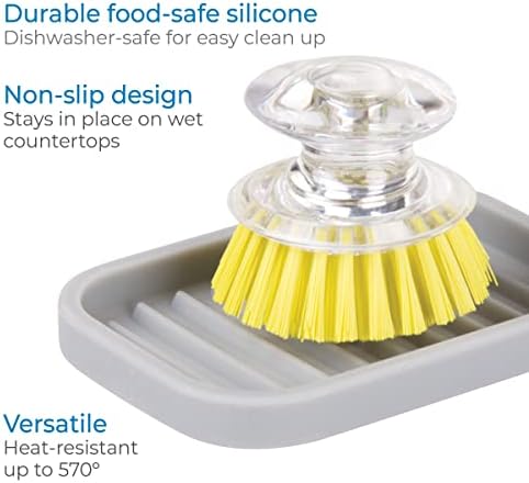 InterDesign iDesign Silicone Soap Dish Gray 5x35x5 Rectangular