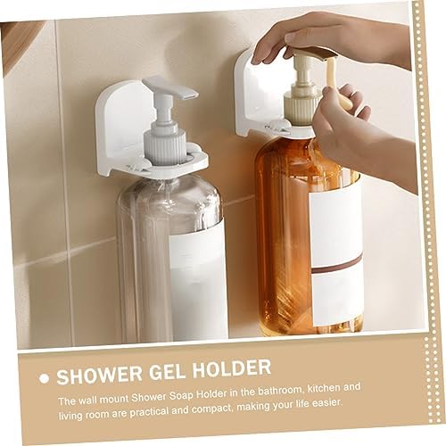 BEBEMOKO 2pcs Wall-Mounted Shampoo Holder for Space-Saving Storage