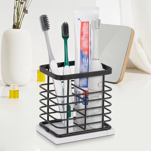 HarJue Toothbrush Holder with Marble Base and 2 Slots