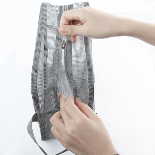 Ainiveiya 1PC Portable Mesh Shower Bag for Travel