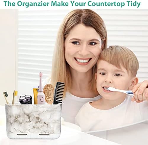 Boperzi 6-Slot Marble Toothbrush Holder with Drainage