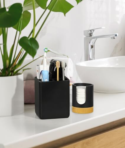Luxspire 3 Slots Toothbrush Holder Matte Black