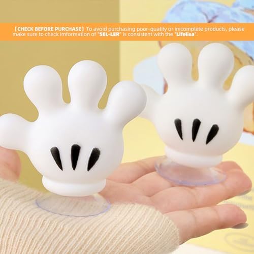 Cute Hanging Toothbrush Holder with Suction Hooks and Sticky Pads