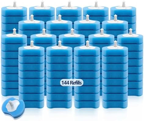 144 Count Toilet Brush Refills Upgrade for Bathroom Cleaning