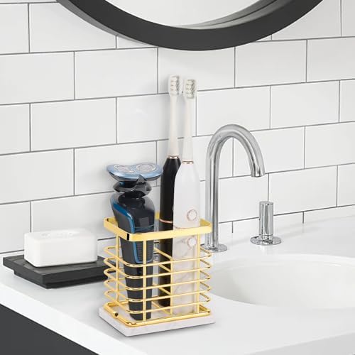 HarJue Luxury Toothbrush Holder with Marble Base