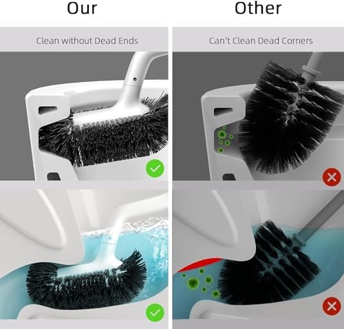 HAMITOR Toilet Brush Holder Set 2 Pack