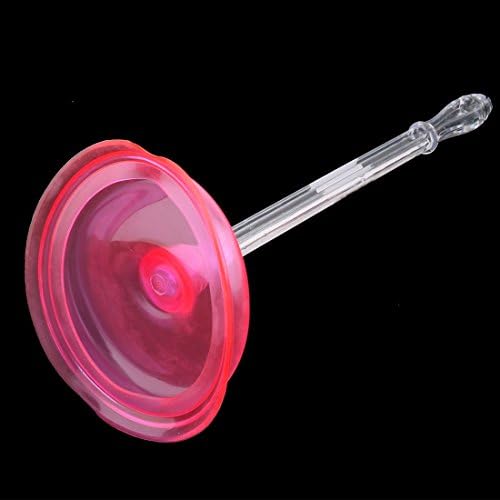 Uxcell Pink Plastic Handle Toilet Plunger