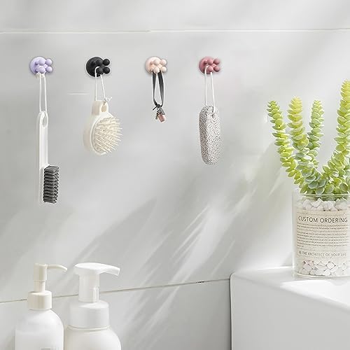 8Pcs Silicone Toothbrush Holders No Drilling Self Adhesive