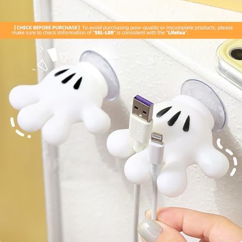 Cute Hanging Toothbrush Holder with Suction Hooks and Sticky Pads