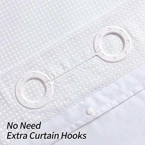 MitoVilla White Waffle Shower Curtain 36x74