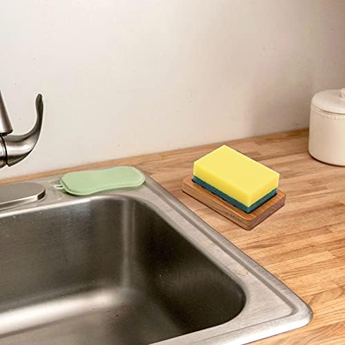 HTB Teak Wood Slotted Soap Holder for Shower Sink and RV