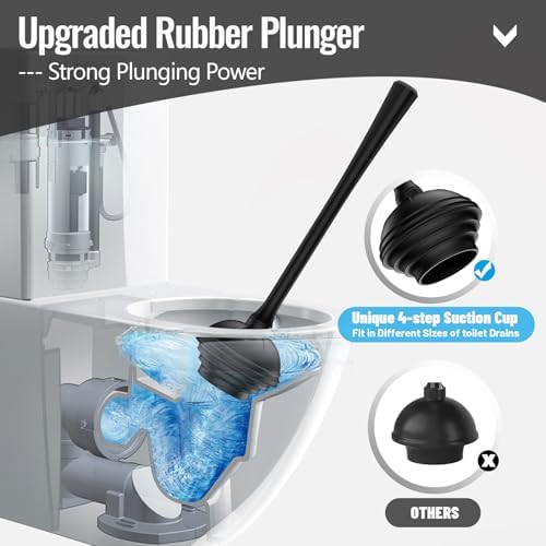 Lanburch 2 in 1 Toilet Brush and Plunger Set