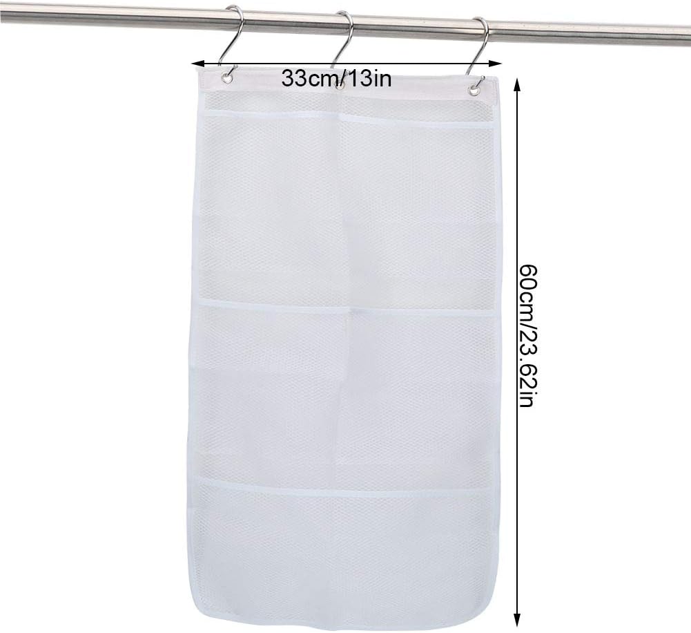 Srliya Large Shower Caddy with 4 Grommets and Metal Hooks