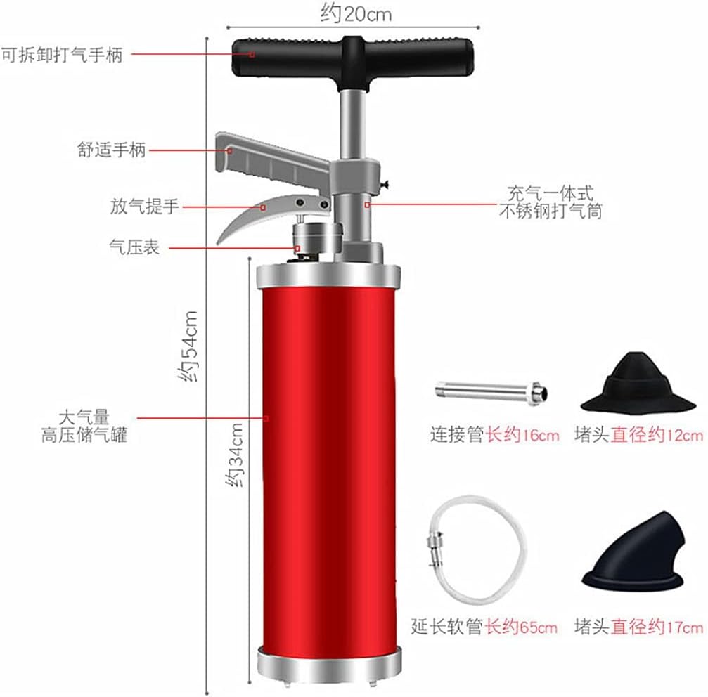 Toilet Plunger with Air Blaster for Quick Clog Removal