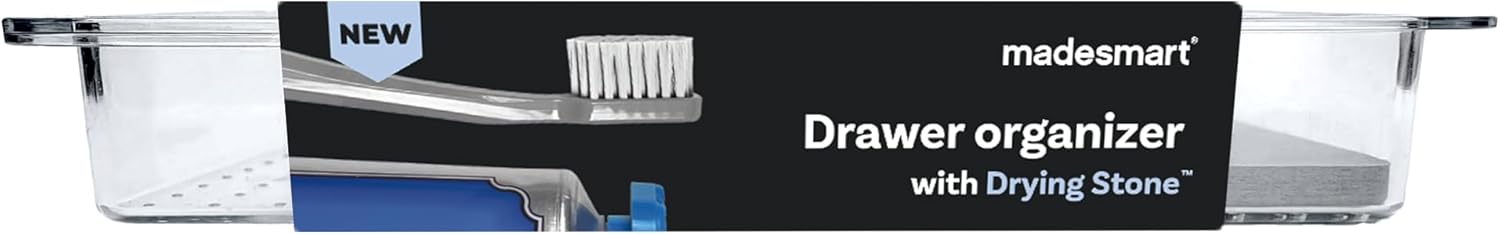 Madesmart Dental Tray Drawer Organizer with Drying Stone