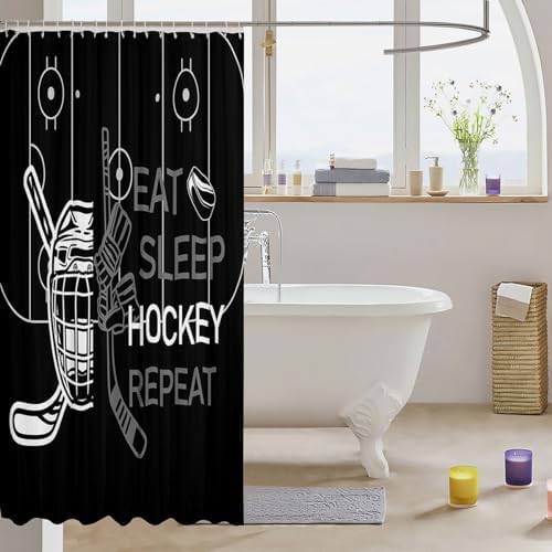 Feelyou Kids Hockey Shower Curtain 72x72 Set