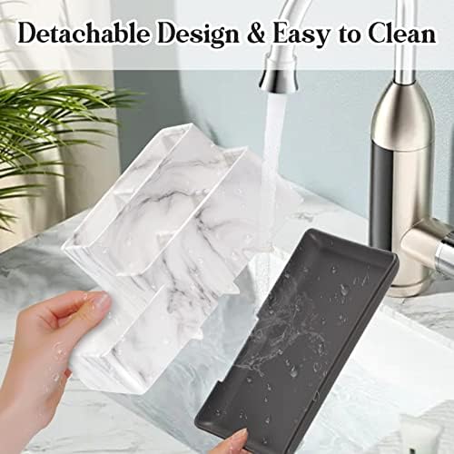 DoubleCare Detachable Toothbrush and Toothpaste Holder with 5 Compartments