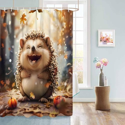 Funnywall88 72 Inches Maple Cartoon Shower Curtain Set