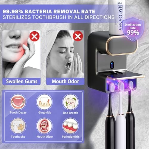 Automatic Toothpaste Dispenser with 3 Slots - Wall Mount Anti-Cross Contamination