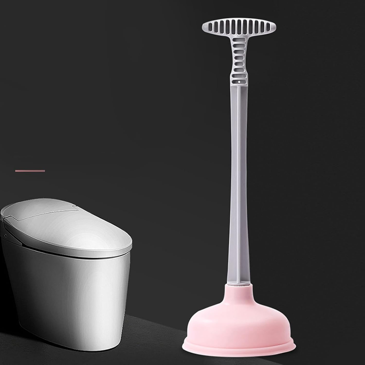 Miriam Song Toilet Plunger with Strong Suction and Durable Design Pink