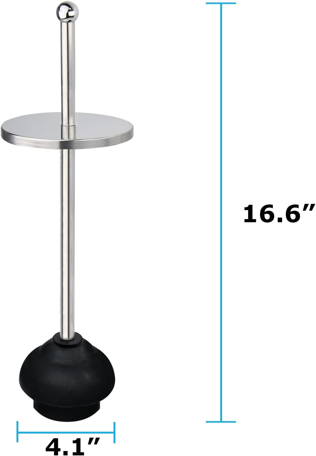 Blue Donuts Toilet Plunger with Chrome Holder