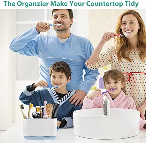 Boperzi 6-Slot Toothbrush Holder with Drainage and Anti-Slip Design
