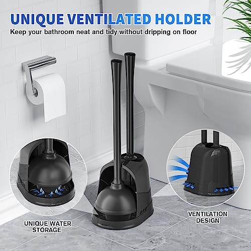 LOVLOY 2-in-1 Toilet Plunger and Brush Set