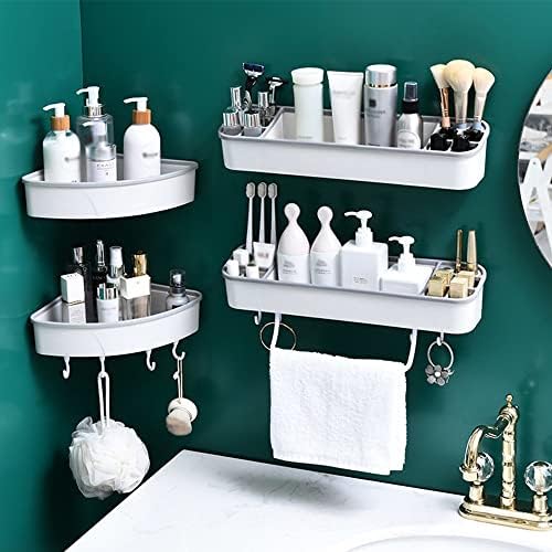 BAHELS Corner Shower Caddy with Hook and Drainage
