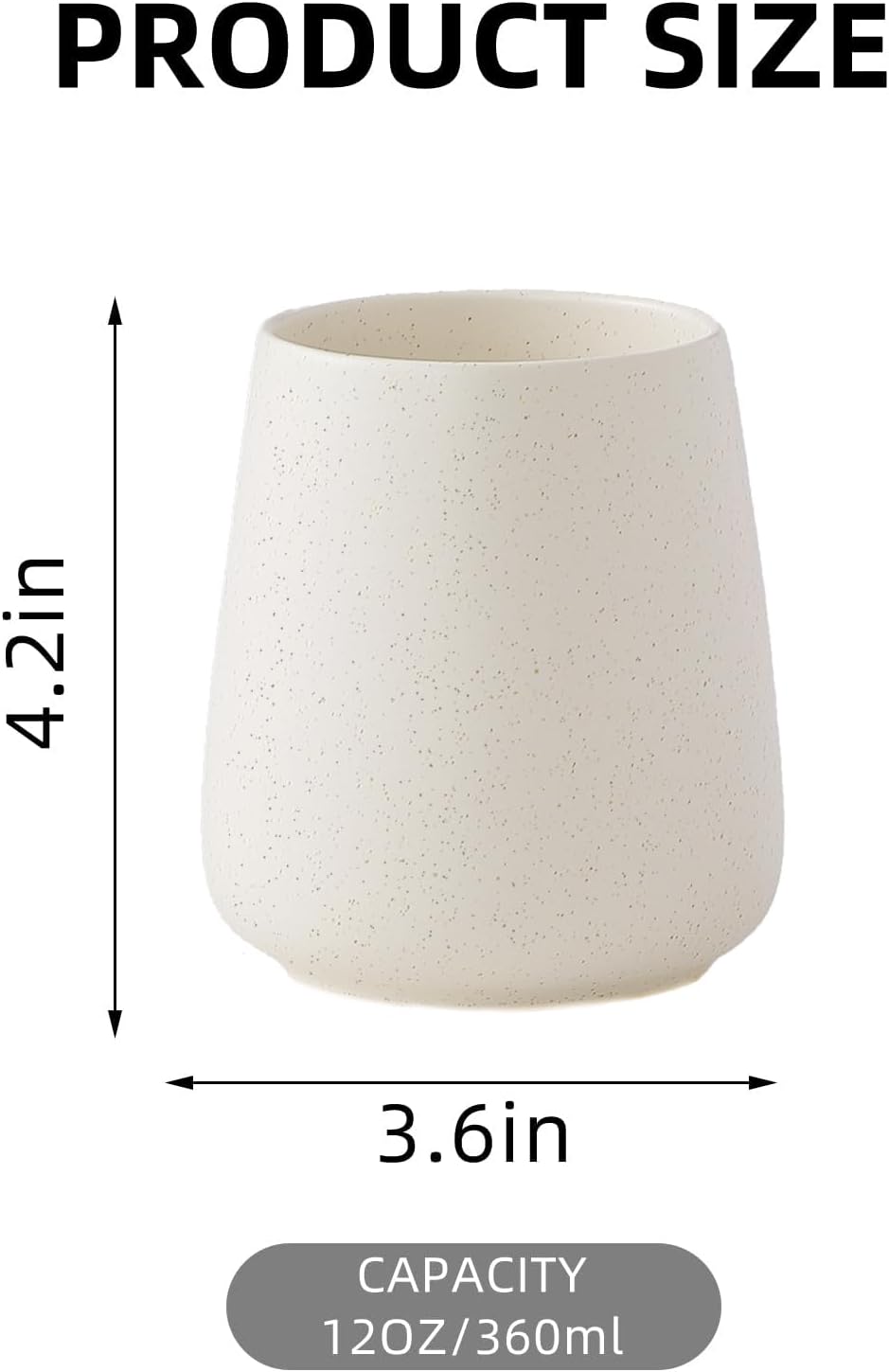 Eyrozia Beige Ceramic Toothbrush Holder Set 2Pcs