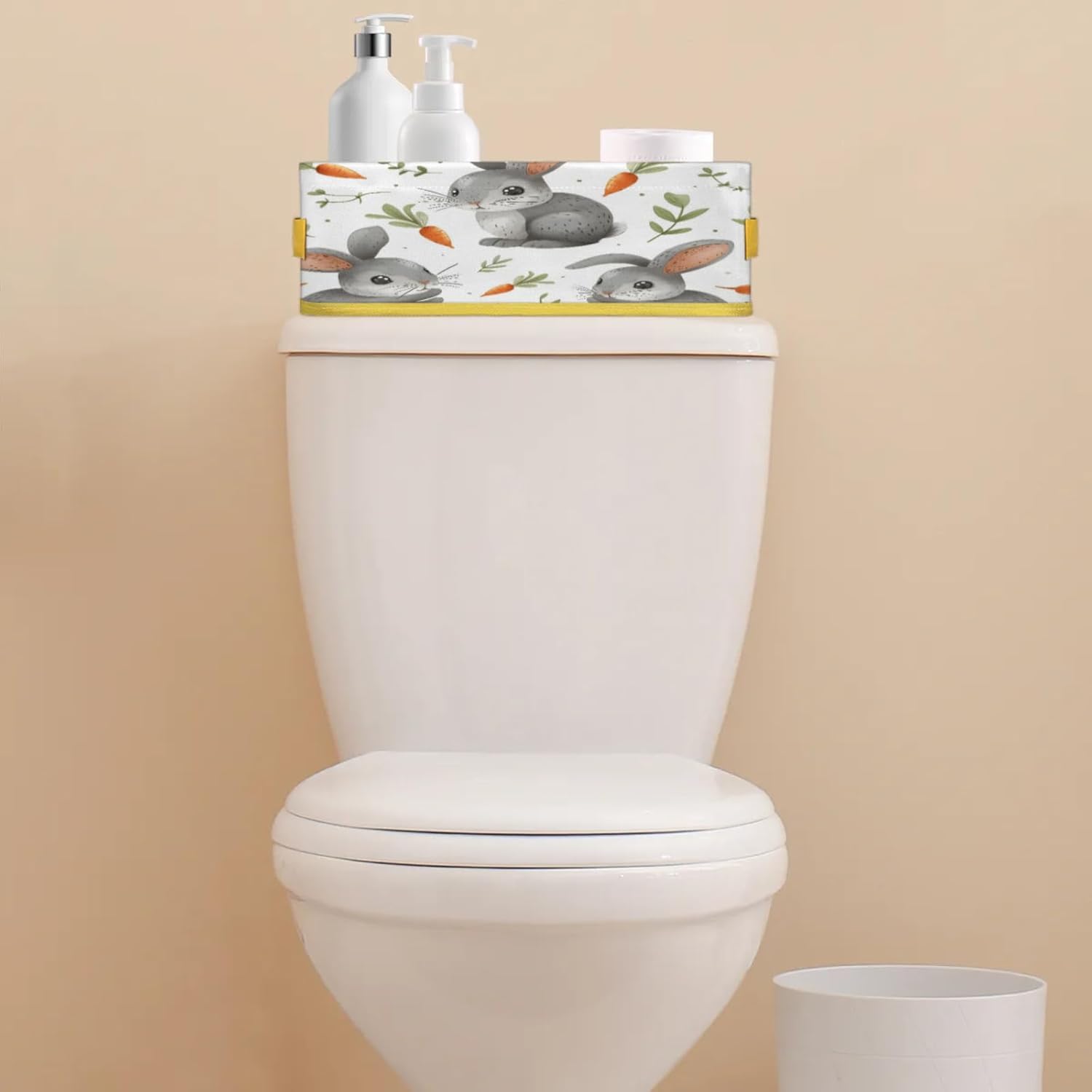 Snatocys Easter Rabbit Carrot Toilet Paper Basket Holder