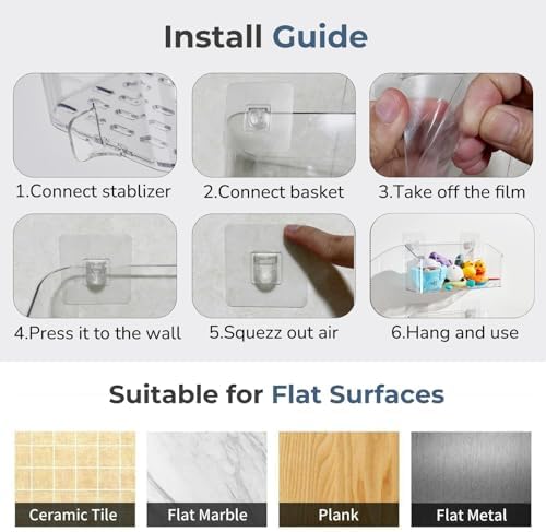 CQUNM Shower Caddy Adhesive 6 Pack Replacement