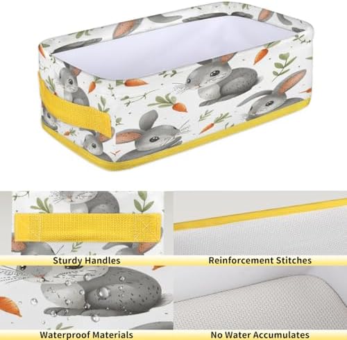 Snatocys Easter Rabbit Carrot Toilet Paper Basket Holder