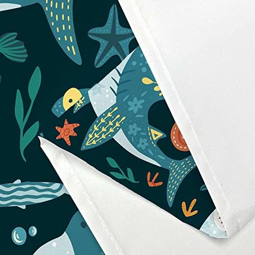 Cute Shark Shower Curtain for Kids Bathroom 69x70 Inches
