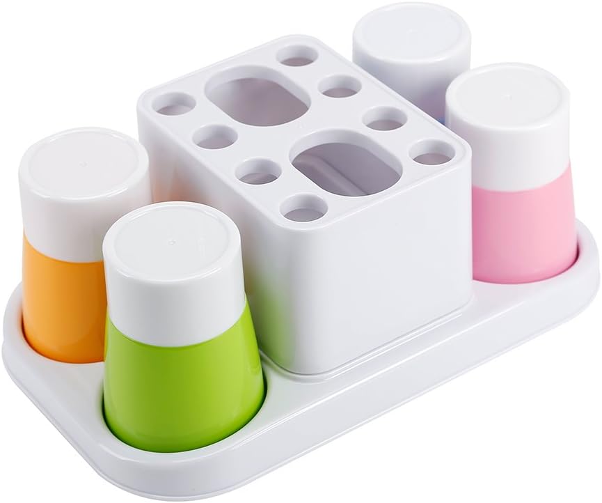 Eslite Toothbrush Holder and Large Organizer Stand for Bathroom