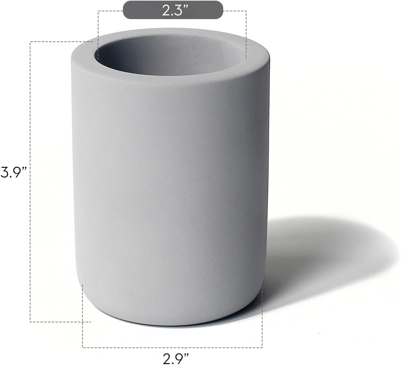 Selegna Drying Stone Toothbrush Holder - Dark Grey