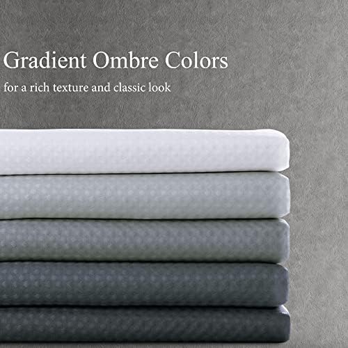 Naturoom Ombre Shower Curtain Set with 12 Hooks