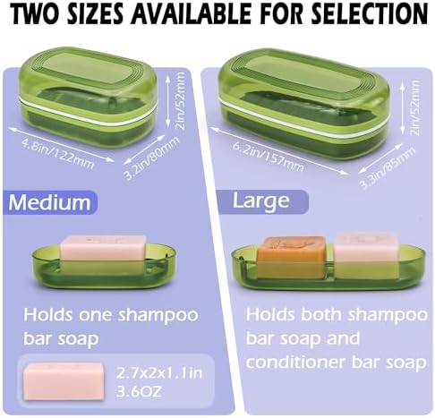 Travel Soap Case with Lid - 3-Layer Design Leak-Proof Portable