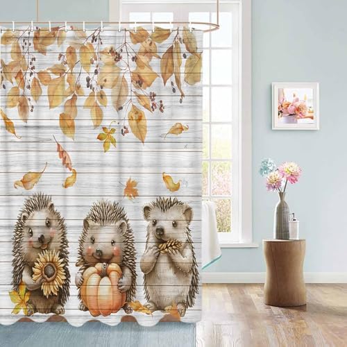 72 Inches Textured Shower Curtain Set with 12 Hooks