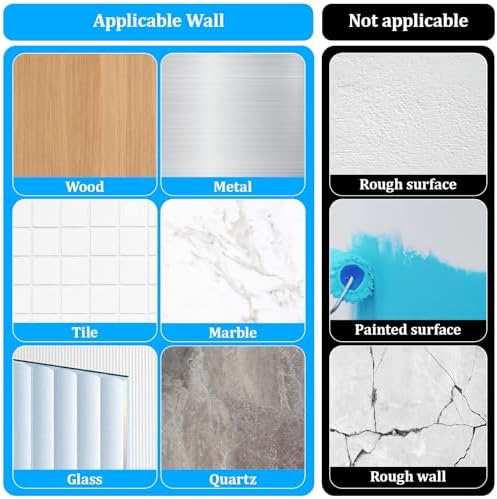 14 Pcs Clear Shower Shelf Adhesive Hooks for Bath and Kitchen