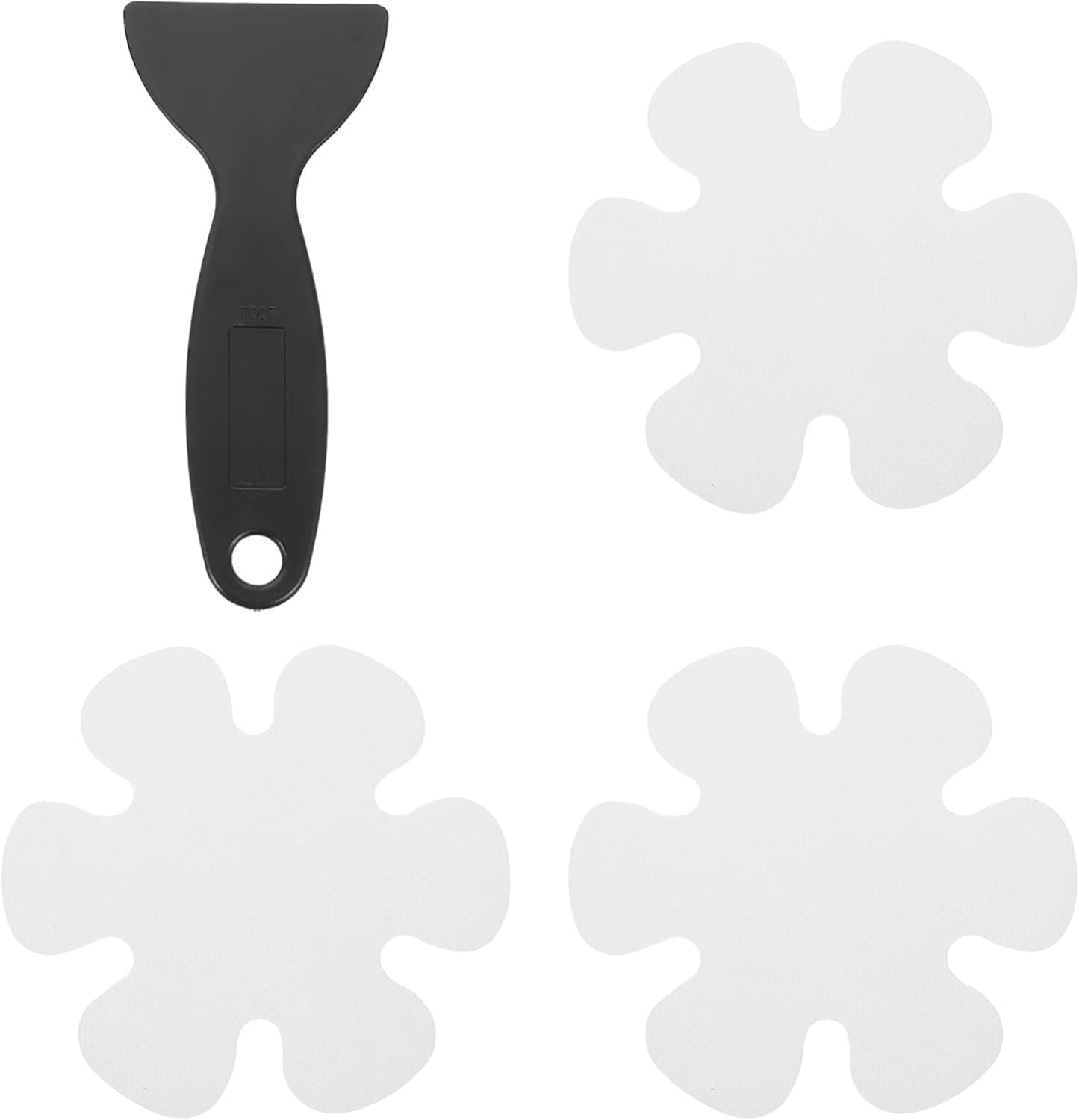 1set Non-Slip Floor Stickers Flower Design Transparent Peva Decals